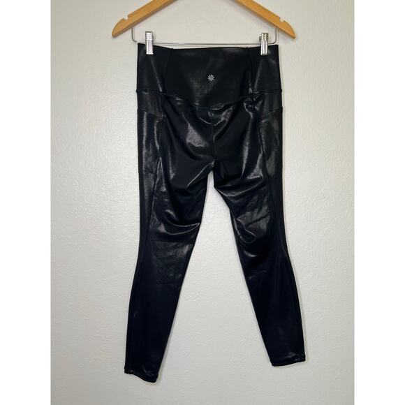 Athleta Salutation Stash Shine Tight in Black Size Medium - Picture 3 of 3